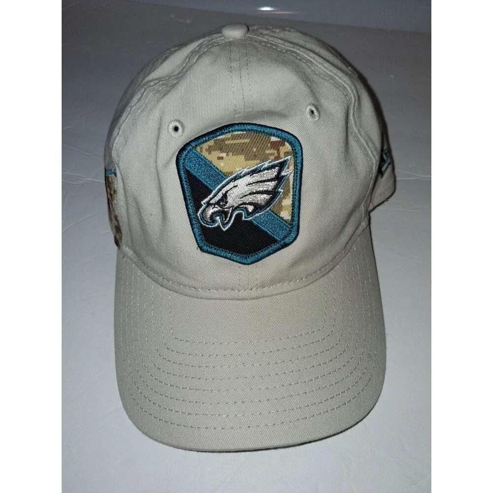 New Era Philadelphia Eagles Military Camo Fitted Hat Tan NFL Size 7 1/4
